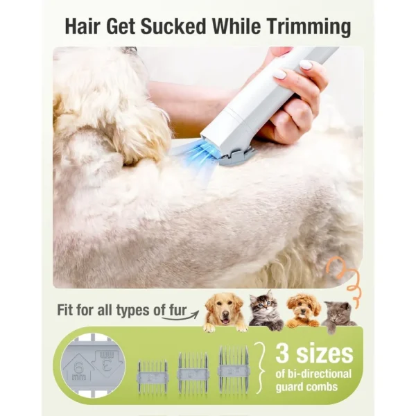 Dog Grooming Kit with Vacuum: Clipper & Trimmer - Image 3