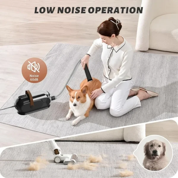 Dog Grooming Kit: Pet Hair Vacuum for Easy Shedding Control - Image 4