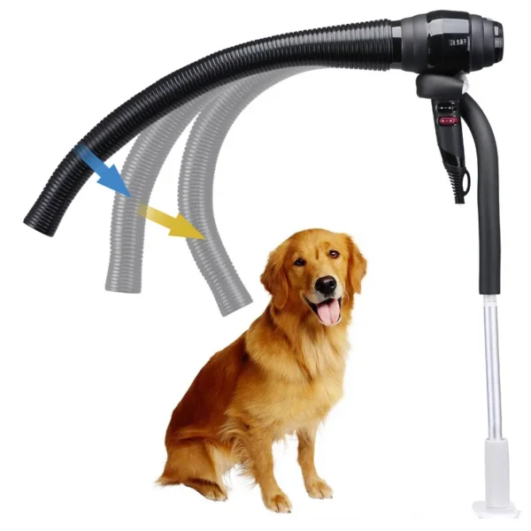 Dog Grooming Kit: Flexible Pet Hair Dryer with Adjustable Air Outlet Tube - Image 2