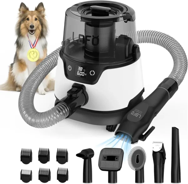 Dog Grooming Kit with Vacuum, Dryer, and 6 Professional Grooming Tools