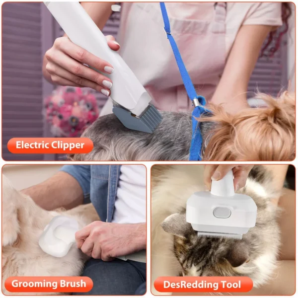 Dog Grooming Kit: 6 In 1 Pet Grooming Vacuum Set. - Image 5