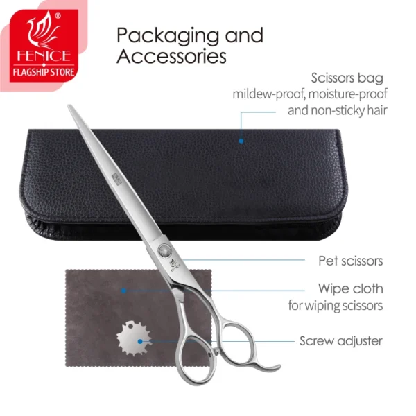 Fenice Dog Grooming Kit: Professional Pet Grooming Scissors for Home Use - Image 6