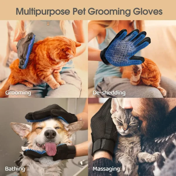 Dog Grooming Kit: Pet Glove, Deshedding Brush, and Massage Combs for Animals - Image 6