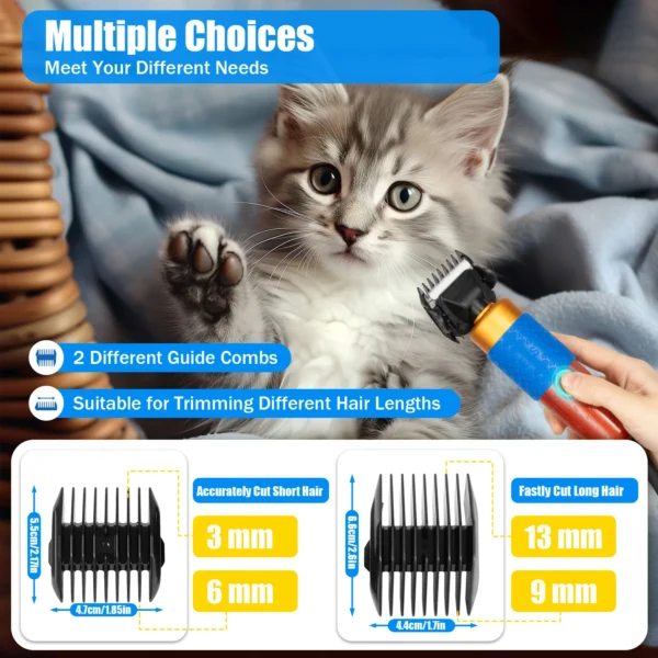 Dog Grooming Kit: Portable Clippers with Low Noise and Replaceable Blade - Image 11