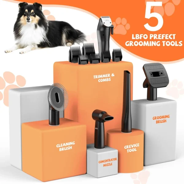Dog Grooming Kit with Vacuum, Dryer, and 6 Professional Grooming Tools - Image 5
