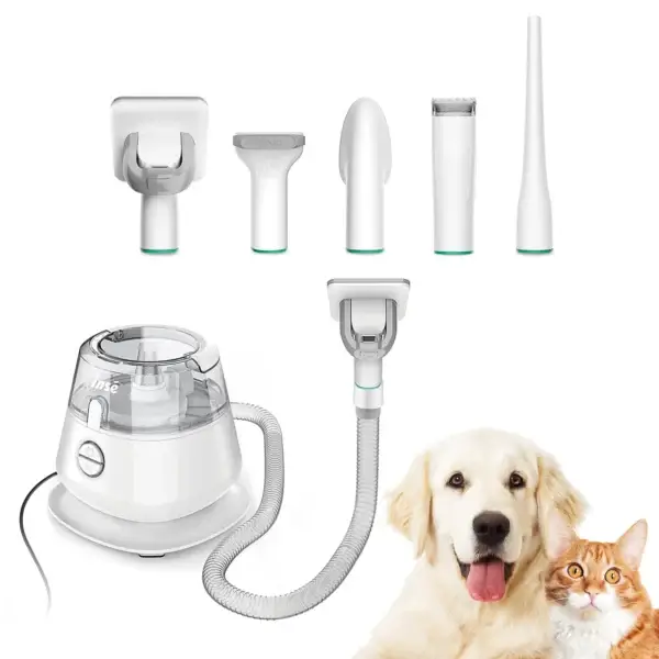 Dog Grooming Vacuum: 99% Suction with Clippers and 5 Grooming Tools for Pets