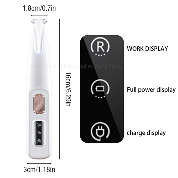 New Dog Grooming Kit: LED Light Trimmer with Waterproof Design and Widen Blade - Image 2