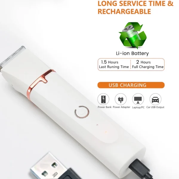 Dog Grooming Kit 4-in-1 Electric Trimmer Grinder - Image 4