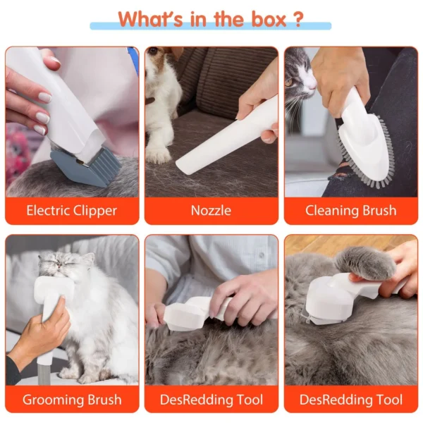 Dog Grooming Kit: 6-in-1 Vacuum Clippers with Powerful Suction & Low Noise - Image 4