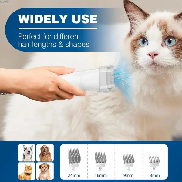 Dog Grooming Kit with Vacuum, 2.3L Capacity for Pet Hair Cleaning - Image 4