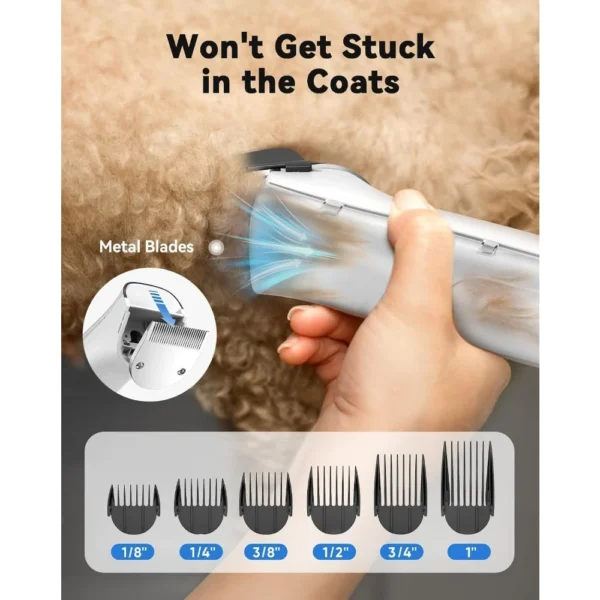 8-in-1 Dog Grooming Kit: Vacuum, Clippers, Adjustable Speed - Image 5