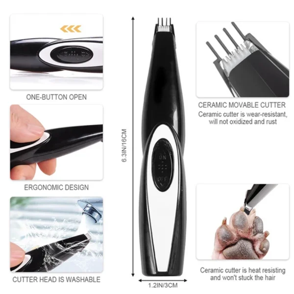 Electric Dog Grooming Kit: Rechargeable Pet Clipper and Haircut Trimmer Set - Image 3