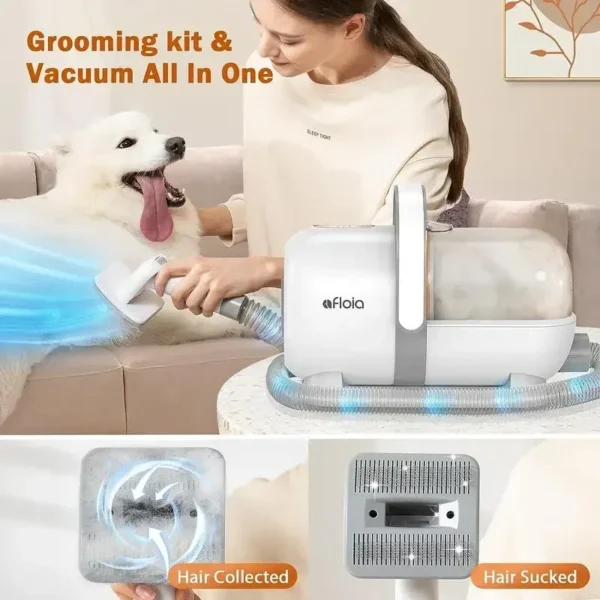 Dog Grooming Kit: Vacuum, Clippers, Brush & Low Noise Hair Remover - Image 2