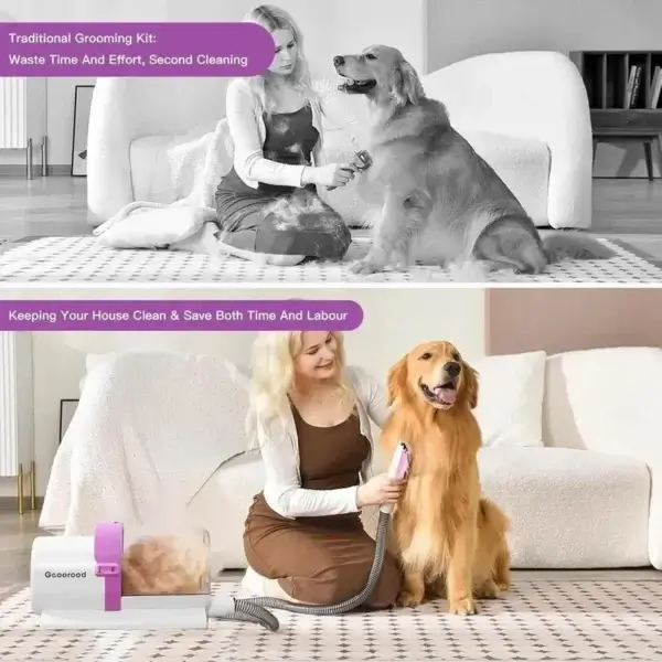 Dog Grooming Vacuum: 4-in-1 2.5L Shedding and Grooming Vacuum Brush - Image 6