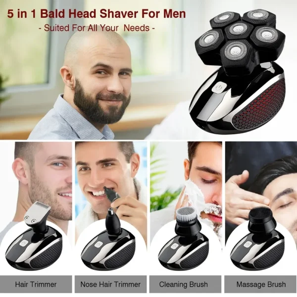 Dog Grooming Kit 5-in-1 Electric Shaver Waterproof Rechargeable Trimmer - Image 2