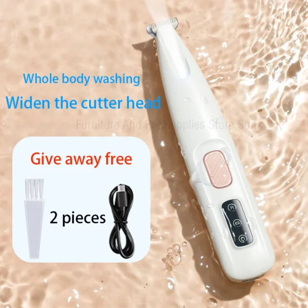 New Dog Grooming Kit: LED Light Trimmer with Waterproof Design and Widen Blade - Image 6