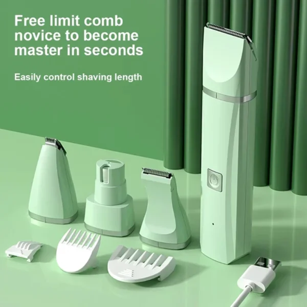 Dog Grooming Kit 4-in-1 USB Rechargeable Clippers For Pets - Image 4