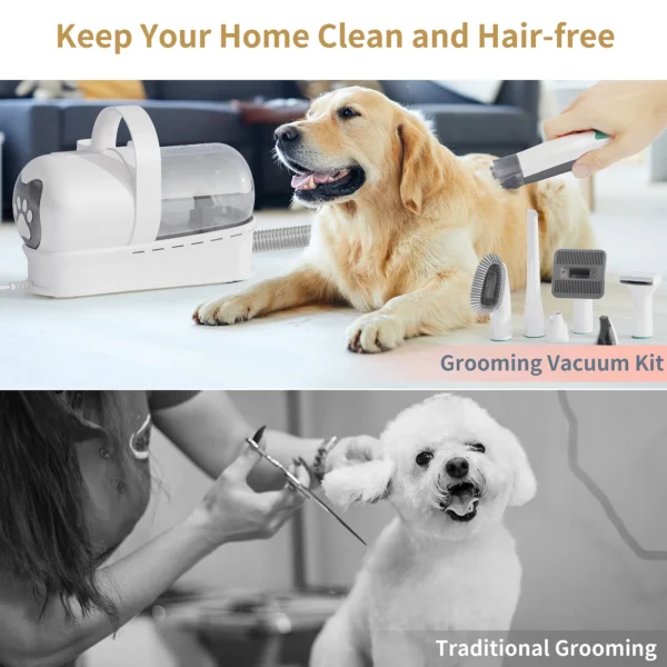 Dog Grooming Kit With Vacuum, 7-in-1 Trimming & Shaving Tool - Image 3