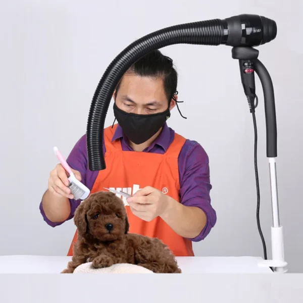 Dog Grooming Kit: Flexible Pet Hair Dryer with Adjustable Air Outlet Tube