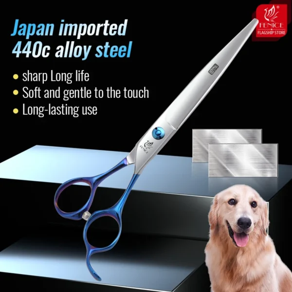 Fenice 7.0 inch Dog Grooming Kit: Professional Pet Scissors and Shears Set - Image 4