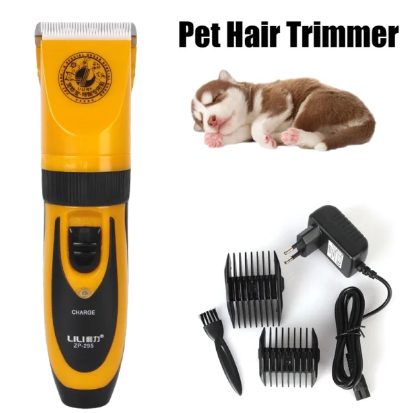 Dog Grooming Kit: Electric Clipper and Scissors Set with Ceramic Blade