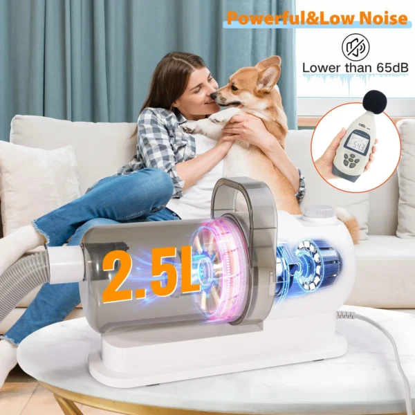 Dog Grooming Kit: 6-in-1 Vacuum Clippers with Powerful Suction & Low Noise - Image 2