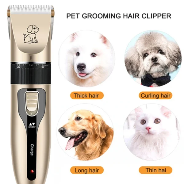 Electric Dog Grooming Kit: Rechargeable Pet Clipper and Haircut Trimmer Set - Image 2