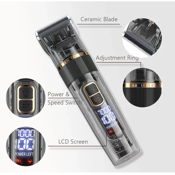 Electric Dog Grooming Kit: Professional Pet Trimmer and Hair Clipper - Image 5