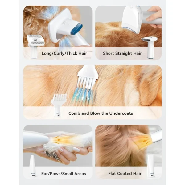 8-in-1 Dog Grooming Kit: Vacuum, Clippers, Adjustable Speed - Image 6
