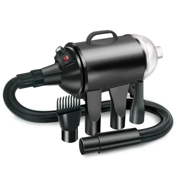High Velocity Dog Hair Dryer With Heater Adjustable Speed And Nozzles - Image 6
