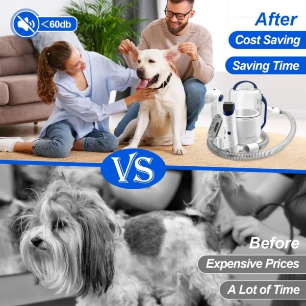 Dog Grooming Kit Vacuum Deshedding Trimmer For Pet Hair - Image 5