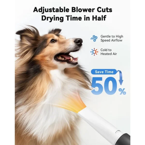 8-in-1 Dog Grooming Kit: Vacuum, Clippers, Adjustable Speed - Image 3