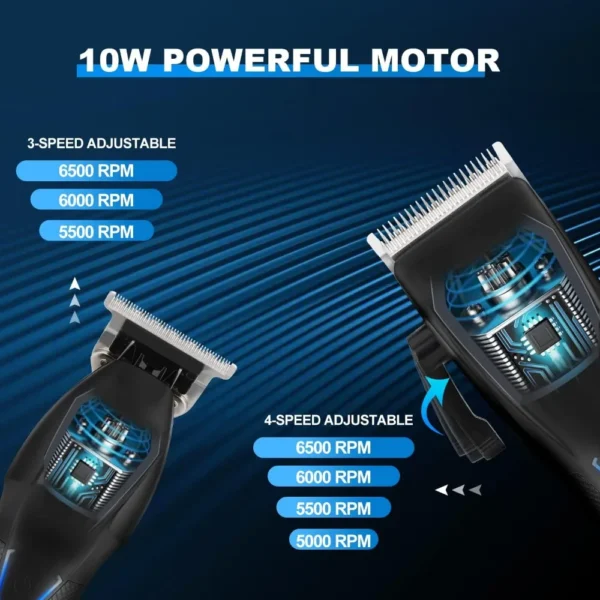 Dog Grooming Kit Cordless Clippers Trimmer Set Professional Haircut - Image 4