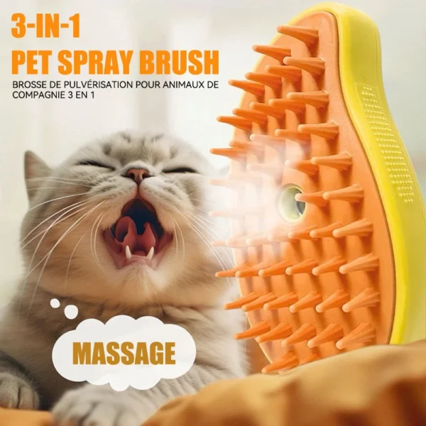 3-in-1 Dog Grooming Kit: Steamy Brush, Hair Cleaning, and Massage Comb - Image 3