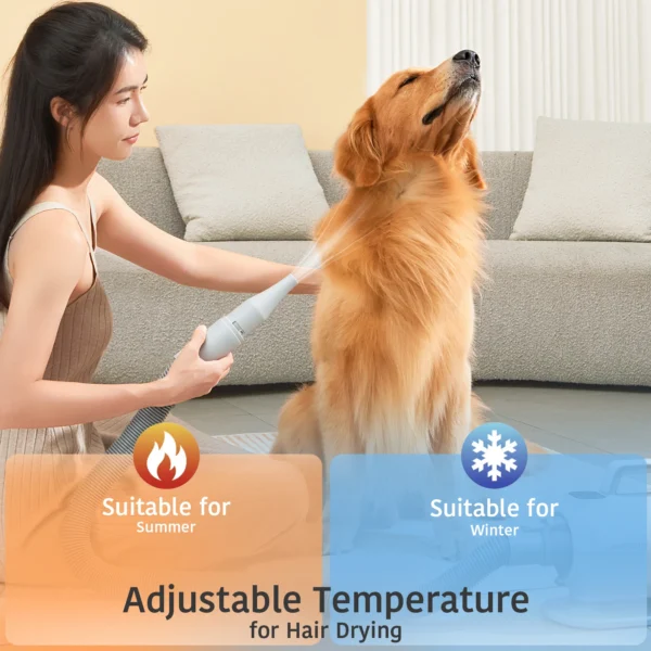 Dog Grooming Kit With Low Noise Vacuum, Dryer, Hair Removal & 6 Tools - Image 5