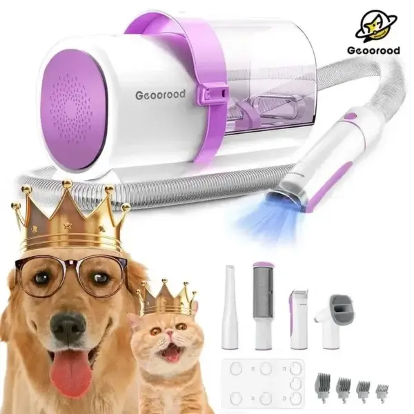 Dog Grooming Vacuum: 4-in-1 2.5L Shedding and Grooming Vacuum Brush