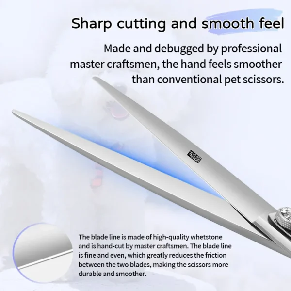 Fenice Professional 7-8 Inch Left-Handed Dog Grooming Kit for Pet Care - Image 7