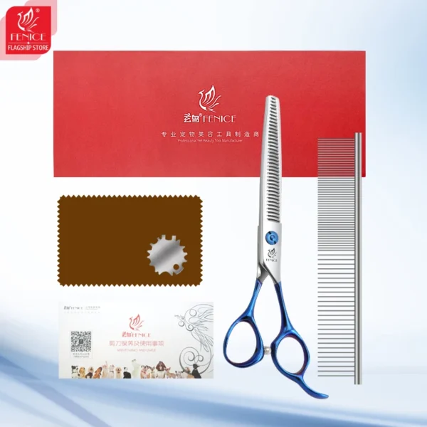 Fenice 7.0 inch Dog Grooming Kit: Professional Pet Scissors and Shears Set - Image 6