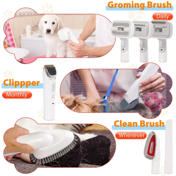 Dog Grooming Kit: 6-in-1 Vacuum Clippers with Powerful Suction & Low Noise - Image 5