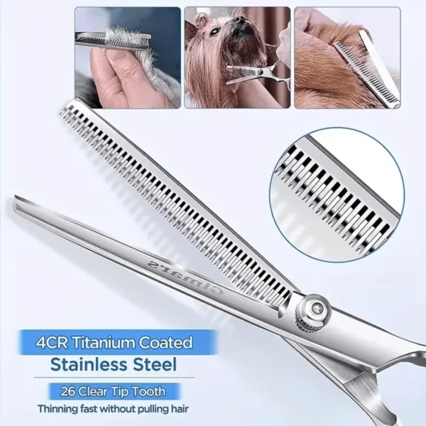 Dog Grooming Kit Professional Scissors Set With Safety Round Tips - Image 5