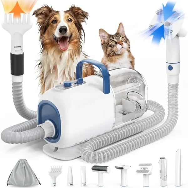 8-in-1 Dog Grooming Kit: Vacuum, Clippers, Adjustable Speed