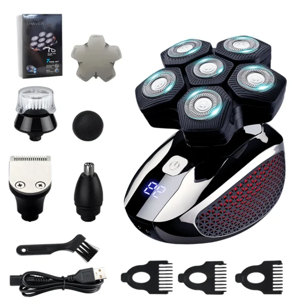 Dog Grooming Kit 5-in-1 Electric Shaver Waterproof Rechargeable Trimmer
