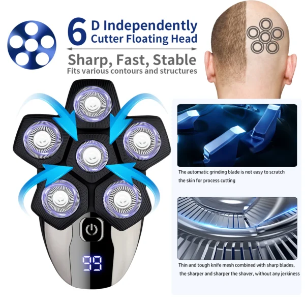 Dog Grooming Kit 5-in-1 Electric Shaver Waterproof Rechargeable Trimmer - Image 3