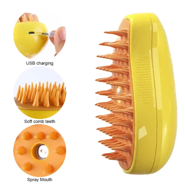 Dog Grooming Kit: 3-in-1 Electric Spray Brush for Cats and Dogs - Image 2