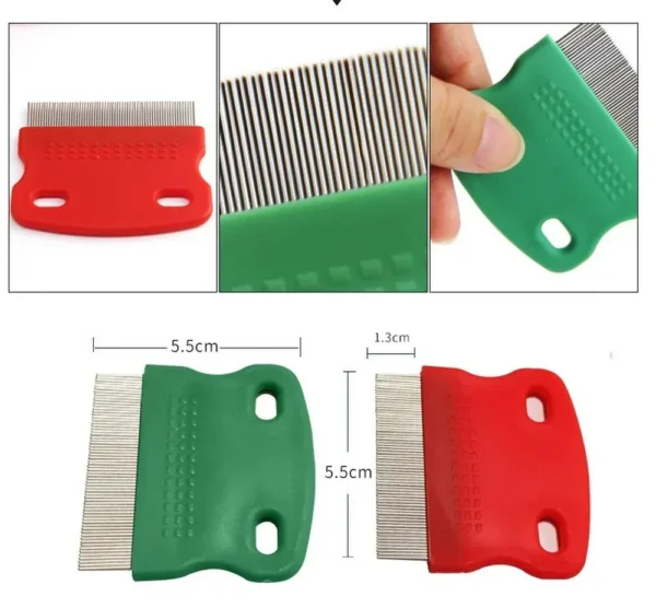Dog Grooming Kit: Stainless Steel Pet Comb for Fur and Flea Removal - Image 2