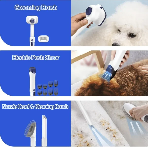 Dog Grooming Kit Vacuum Deshedding Trimmer For Pet Hair - Image 3