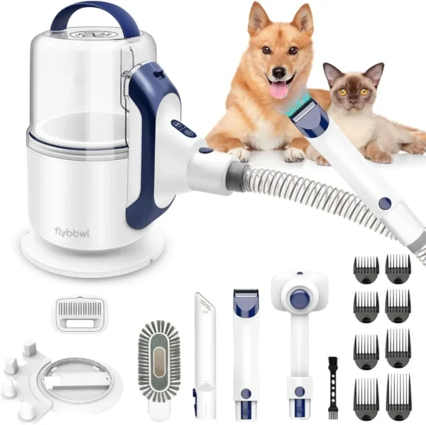 Dog Grooming Kit Vacuum Deshedding Trimmer For Pet Hair