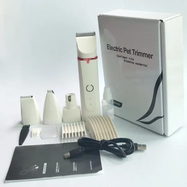 Dog Grooming Kit 4-in-1 Electric Trimmer Grinder - Image 6