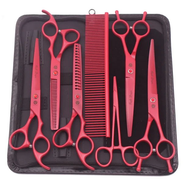 Dog Grooming Kit: Purple Dragon Stainless Steel Shears Set - Image 6