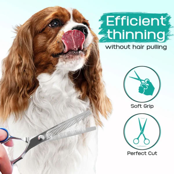 5-in-1 Professional Dog Grooming Kit: Stainless Steel Scissors Set for Pets - Image 4